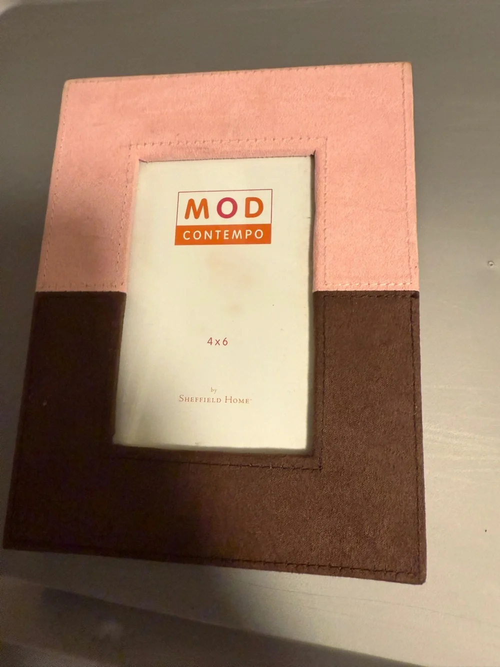 MOD Contempo Pink and Brown 4x6 Photo Frame